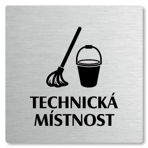 Technická místnost, 148x148mm, stříbrná, Nevada
